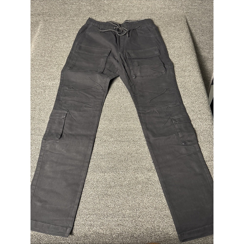 Novamen All Good Cargo Pants Size Large Black 33 inseam  #1137